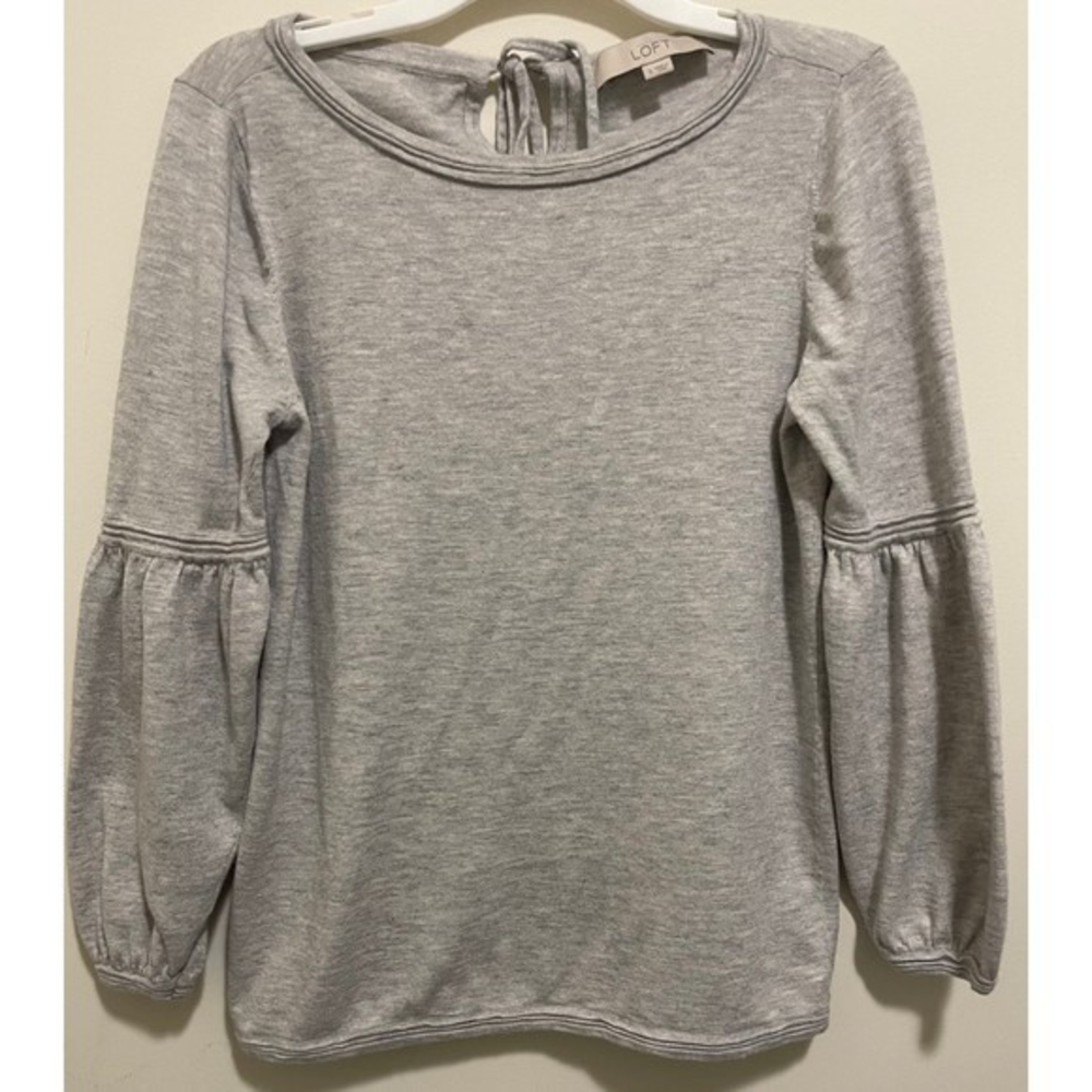 Loft bubble sleeve tie back sweater‎
